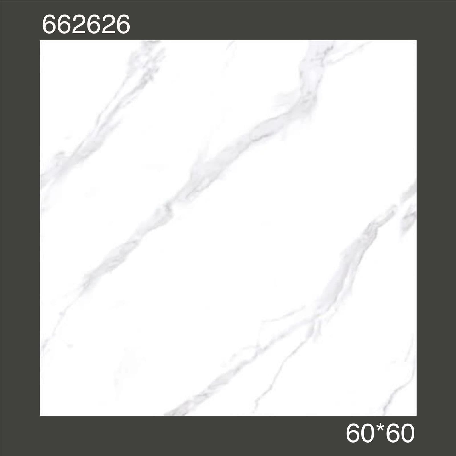 سيراميك أبيض بعروق دخانية 60×60 كود 662626